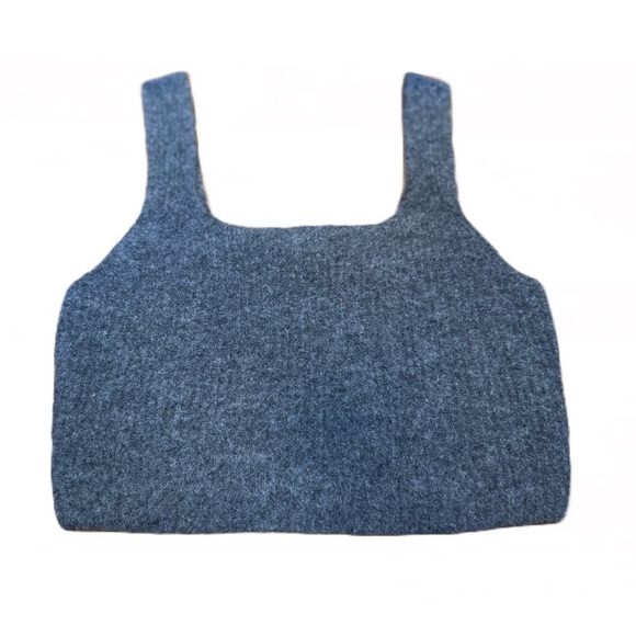 NWT Everlane The Cozy Stretch Tank in Heather Charcoal, Wool Blend, Super Soft S - Picture 6 of 15